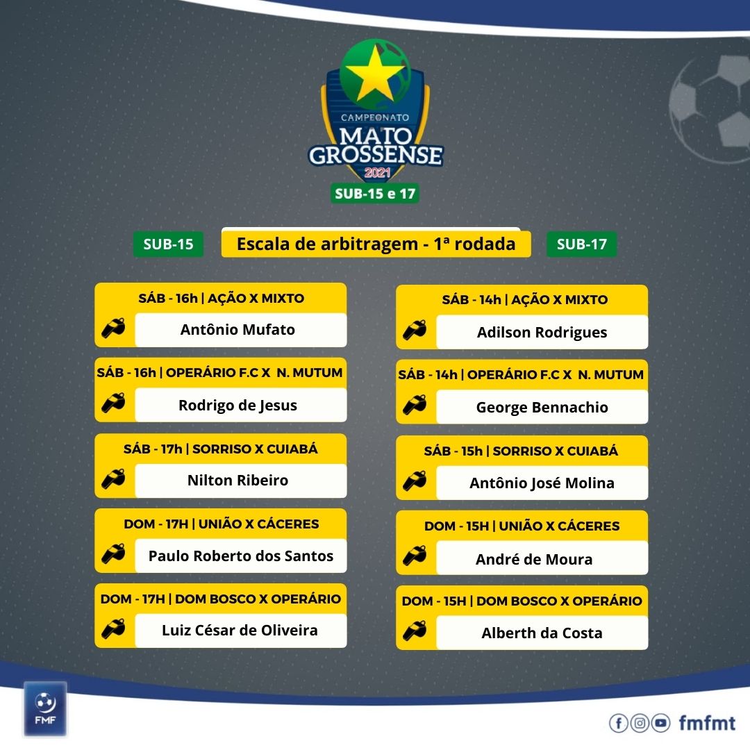 Arbitragem Sub 15 e 17 - O Esportivo