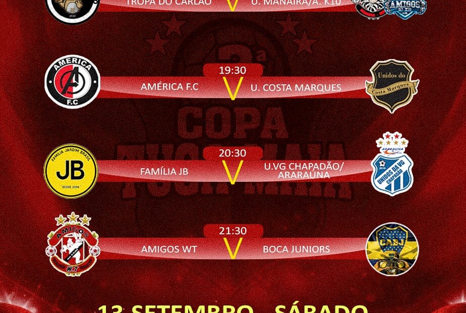 3ª COPA TUCA MAIA – Rodada de abertura é sábado (13) com a realização de quatro jogos - O Esportivo 1a Rod TM - O Esportivo
